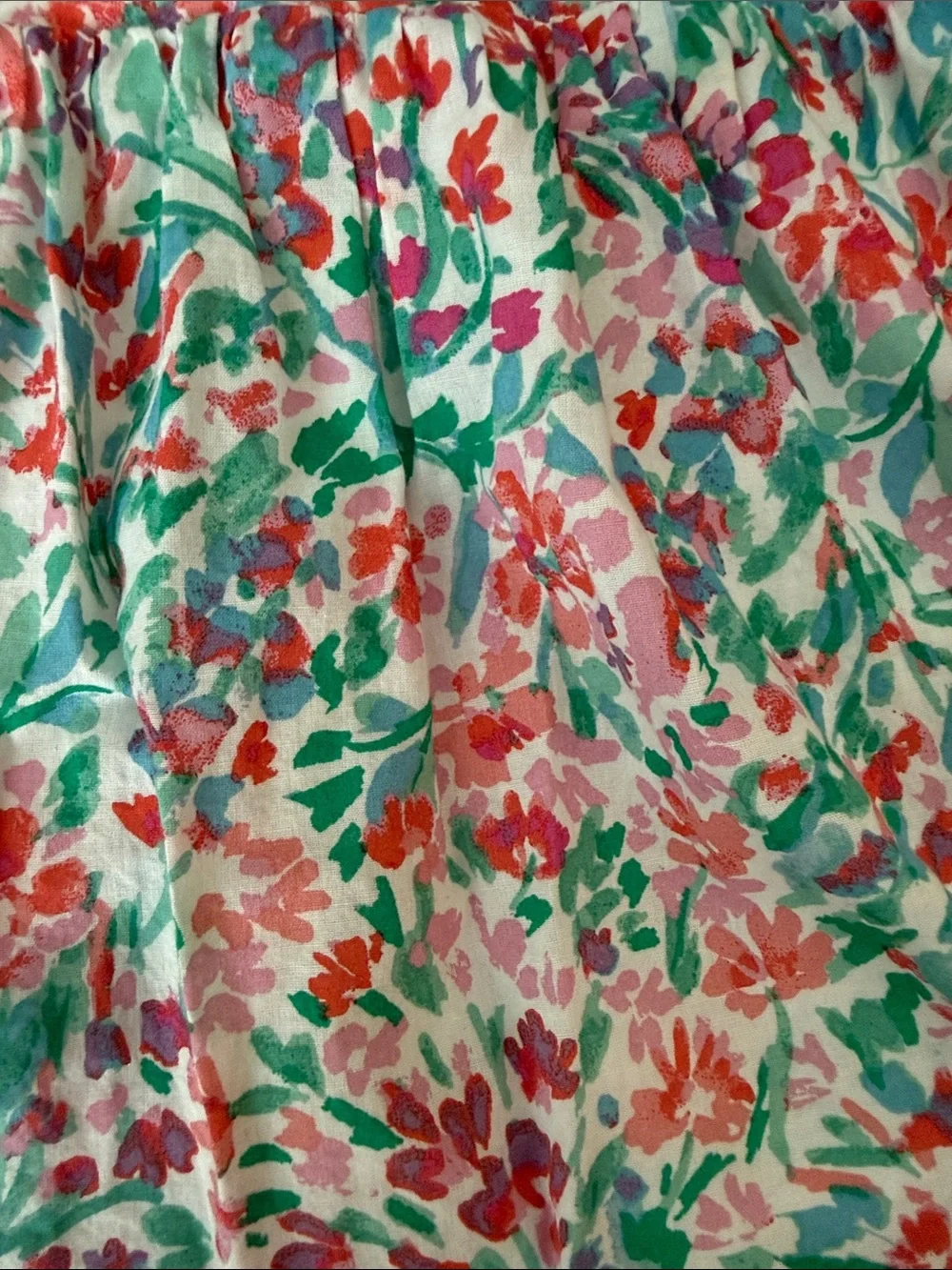 Crewcuts Floral Ruffle Sleeve Dress - Pink & Green Size 2